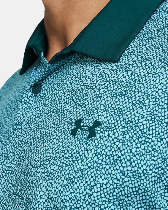 Men's UA Tee To Green Printed Polo, Blue, pdpMainDesktop image number 2